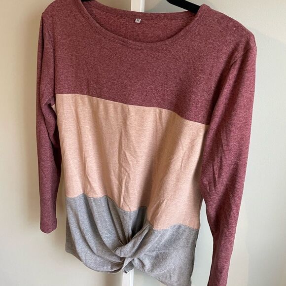 Colorblock Knotted Sweater - Picture 2 of 3